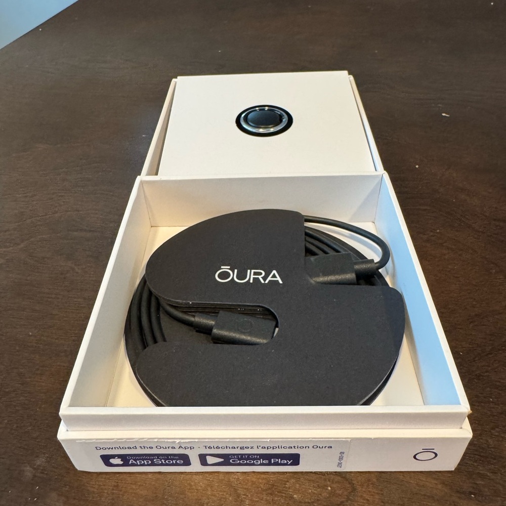 Oura Gen3 Horizon Ring - Silver - Size 9 with Charger in Box USED